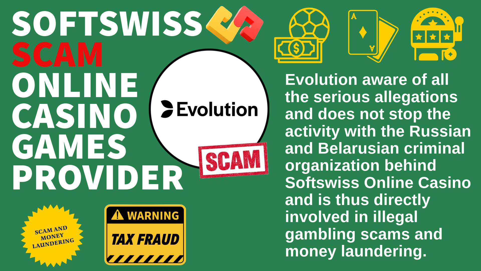 Evolution - softswiss scam - Casino by Softswiss